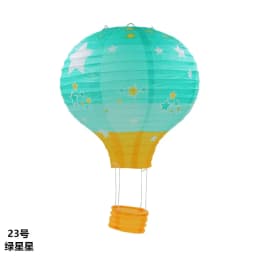 16inch 40cm Hanging Paper Lanterns Rainbow Hot Air Balloon Paper Lantern Chinese Party Ball Lamp Decor Birthday Wedding Supplies