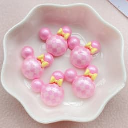 12Pcs New Cute Resin Cartoon Colored Mouse Head Series Flat Back Scrapbooking DIY Jewelry Craft Decoration Accessories