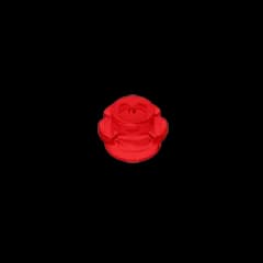 Gobricks GDS-1436 Plate, Round 1 x 1 with Flower Edge (5 Petals) compatible with lego 24866 pieces of children's DIY