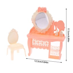 Hot 1Set 1:12 Dollhouse Mini Hair Styling Set Hair Dryer Comb Mirror Mini Furniture Bedroom Scene Pretend Play Table Miniature