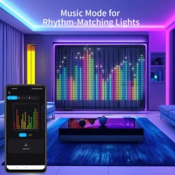 WS2812B Smart Curtain String Lights DIY Picture Text Music Syn Led Display Bluetooth App Remote Control Birthday Wedding Decor