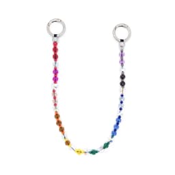 Red Love Y2k Keychain Beads Keychain Korean Bag Charms For Handbags Bag Pendant Handmade Beaded Keyring Vintage Bag Jewelry 2025