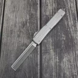 UT Tactical Beard Comb Custom OTF Excellently Designed Stone Washed Aviation Aluminum Handle Pocket Cool EDC Tools