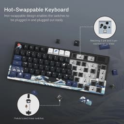 Womier S-K80 Gamer Keyboard with Color OLED Display Mechanical Gaming Keyboard Hot Swappable Gasket Mount RGB Custom Keyboard