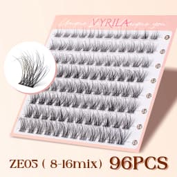 Lash Clusters 0.05mm PBT Fiber Eyelash Clusters 0.1mm Superfine Invisiband D Curl Diy Lash Extension 8-16mm Individual Lashes