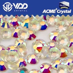 VDD Multi-color ACME+Series Top Quality Glass Hot-Fix Rhinestones Crystal AB Flatback Glitter Strass Stones For Fabric Garment