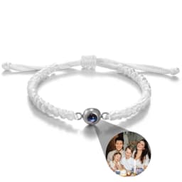 Wholesale New Projection Bracelets Stainless Circle Photo Bracelet Customized Colorful Woven Projection Bracelet Adjustable