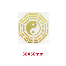Five elements Yin and Yang Tai Chi Eight diagrams pattern metal stickers mobile phone stickers laptop car stickers decoration