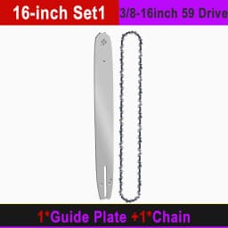 Electric Chainsaw Chain Long-lasting 16" Chain Saw Blade w/ 59 Drive Links 3/8"LP Pitch Premium Alloy Rounded Teeth for Woodwork