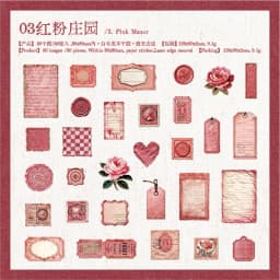 Journal GO 30pcs Manor Letterhead Vintage Flower Label Collage Scrapbook Sticker Creative DIY Journaling Card Craft Making Decal