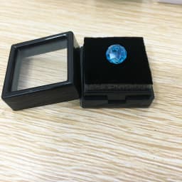 10pcs Square Gemstone Box Diamond Jewelry Display Box Loose Ring Holder Display Case Gem Coin Showcase Container White Black
