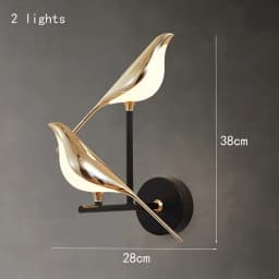 Nordic Golden Bird LED Wall Lights Parlor Bar Creative Wall Lamps Novelty Sconces Bedroom Bedside Lamp Living Room Decoration