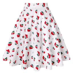 Small Red Polka Dot Cotton Womens Sexy Midi Summer Skirt Pin Up  High Waist Retro Vintage Rockabilly 50s Women Skirt