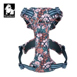 Truelove Pet Dog Harness for Big Medium Small with Cotton Aluminum Alloy Floral Pattern Adjustable Vest TLH5655