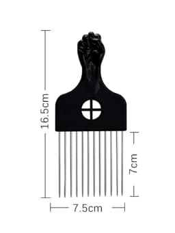 Black Metal African American Pick Comb Hair Combs Hair Comb for Hairdressing Styling Tool Salon Barber Shop Accessories 6 Style