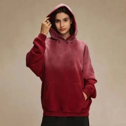 IEFB American Style Male Sweatshirt Pullover Hooded Gradient Color Men Clothing Hole Worn-ount Design Winter Spring New 9W126