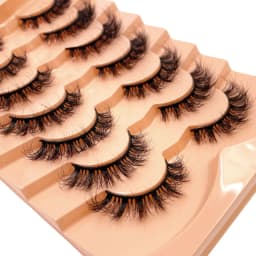 New 7 Pairs of Thick, 3D Simulation Mink Fur Fake Eyelashes Short, Dramatic Fake Eyelashes Wholesale Full Line Fake Eyelash Make