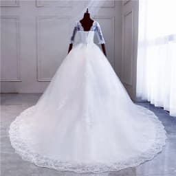 Y&M V Neck Full Sleeve Customized Plus Size Vestido De Noiva 2026 Wedding Dress Long Train or Floor Appliqe Bridal Tulle Mariage