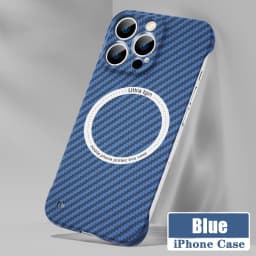 Ultra Thin Carbon Fiber Magnetic Case for iPhone 18 Pro Max 17 Air 16 15 14 13 11 12 For Magsafe Charging Frameless Hard Cover
