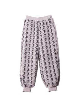 imakokoni Grey Purple Lamb Wool Pants Women's Winter with Thick Velvet Design and Small Flower Shrink Mouth Pants