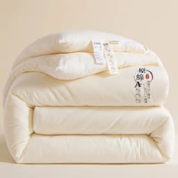 Soybean Fiber Filled Fluffy Comforter Thick Warm Autumn Winter Duvet Insert Solid Color Brushed Soft Quilt for Single Double Bed