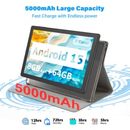 Paitanry 2026 10 Inch Tablet Android 16 HD Display 12GB (4+8GB Expand) RAM 128GB ROM Octa Core 5000Mah Wifi 6 Global Tablet PC