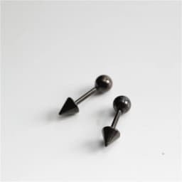 1Pair Women Men Round Ball Spike Cone Tip Titanium Steel Screw Back Pierced Stud Earrings Punk Gothic Body Piercing Jewelry Gift