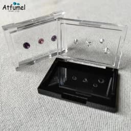 Sale Adhesive Loose Diamond Box Transparent Gemstone Storage Case Stone Packaging Show Case Sticky Gems Organizer Holder Tray