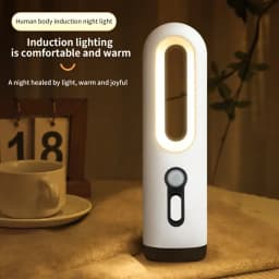 Portable 2 in 1 Flashlight Motion Sensor Night Light Bedroom Bathroom Reading Camping Lighting Baby Feeding Eye Care Bedside Lam