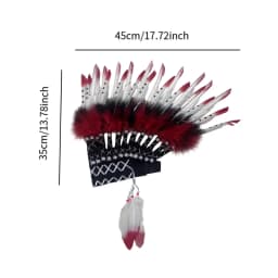 American Chief Indian Native Feather Headdress Decoration Prop for Celebrations Carnivals Themed Party Dance Show Halloween