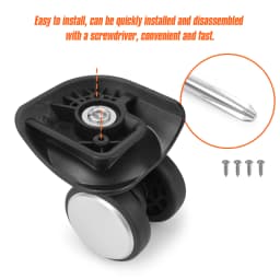 1 Pair 360 Degree Rotation STA159 Double Row Swivel Wheels Replacement Luggage Wheel Travel Suitcase Repair Tool Part Accessorie