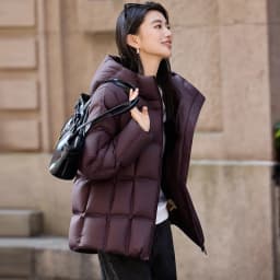 LOUISYAO 90% Duck Down Three Proof Jacket Women 2025 Winter Minimalist Hooded Thickened Premium Warm Outerwear Coat