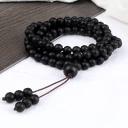 108 Mala Black White Onyx Stone Beads Bracelets & Necklace Men Natural Lava Stone Strech bracelets Women Charm Amazonite Jewelry