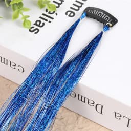 1 Pc Sparkle Shiny Hair Tinsel Hair Extensions Dazzles Women Hippie for Braiding Headdress Hair Braiding Tools Long 100cm
