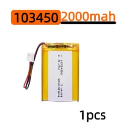 103450 3.7V 2000mAh Polymer Lithium Rechargeable Battery JST PH 2.0mm 2Pin Plug for Camera GPS Navigator MP5 Bluetooth Headset