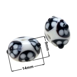 Black Color Series 2/4/6PCS/LOT Mixed Style Handmade Lampwork Glass Beads For Crafts Charm Bracelets/Earring DIY Jewelry Making