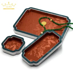 Retro Jewelry Display Tray Luxury Exquisite Ring Earring Organizer Pallet Bracelet Necklaces Jewelry Organizer Display Case