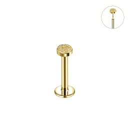 ZS 1PC 16G Rose Gold Plated Helix Piercing Earring Zircon Lip Stud Star Moon Labret Piercing Jewelry Crystal Lip Body Jewelry