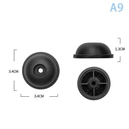 1Pcs Black Replacement Plastic Stud Luggage Feet Pads Baggage Stud Foot Feet Pads For All Suitcase Bags Luggage Stand Feet 2025