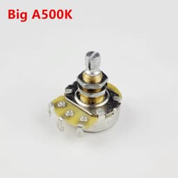 (Made in Korea) Alpha Brass Shaft Potentiometer(POT) For Electric Guitar Bass A250K/B250K/A500K/B500K
