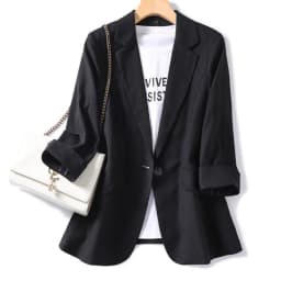 2026 Spring Summer New Temperament Versatile Large Size Women's Small Blazer Coat Loose Elegant FemaleThin Blazer Jacket 4XL