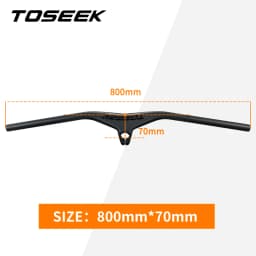 TOSEEK Mtb Handlebars And Stem 28.6mm-17Degree Carbon Integrated Handlebar For Mountain Bike 660~80070/80/90/100mm Bicycle Parts
