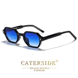 CATERDIDE Punk Polygonal Men Sunglasses Personalized Design Square Frame Sun Glasses for Women Parties Travel Holidays Glasses