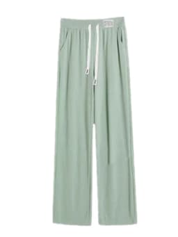 High Waist Wide Leg Pants Women's Summer Thin Ice Silk Drapey Straight Loose Slimming Cool Casual Trousers Korean Style