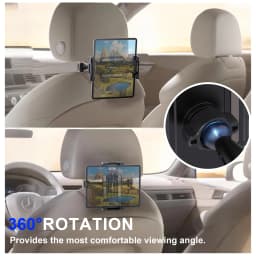 Universal Car Back Seat Tablet Holder for Headrest, Adjustable 4-13 Inch Mount Stand, Stable for Kids Entertainment Long Trips