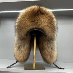 New 100% Genuine Fox Fur Ear-Protecting Hat Men Real Raccoon Fur Hat Women Winter Warm Fur Real Sheep Leather Snow Hat