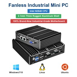 Fanless Compact Mini PC Intel Celeron N2840 N2930 J1800 Dual RJ45 LAN DDR3L mSATA SSD Firewall Home Server Industrial Computer