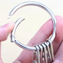 Key Chain Quick Release Spring with 5 Key Rings Car Home Keychain Organizer for Men and Women