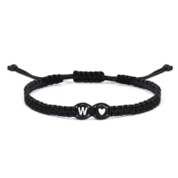 26 Letters Initial Heart Bracelets Handmade Adjustable A-Z Name Braided Bracelets For Women Men Friendship Jewelry