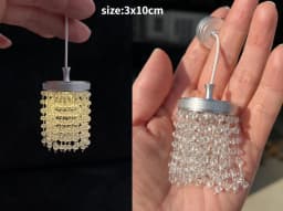 1/6 1/12 Scale Dollhouse Retro European Style Mini LED Lamp Double-head Flower Ceiling Light Lamp Wall Light Decor Toy
